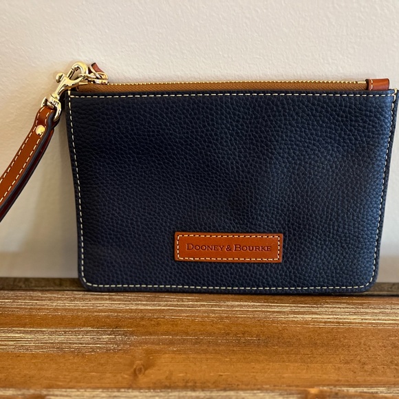 Dooney & Bourke Handbags - Dooney & Bourke Pebble Grain Pouch Midnight Blue
